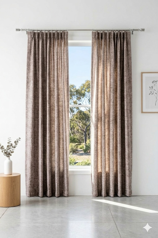 OXFORD TEXTURED CURTAIN - 230cm X 218cm