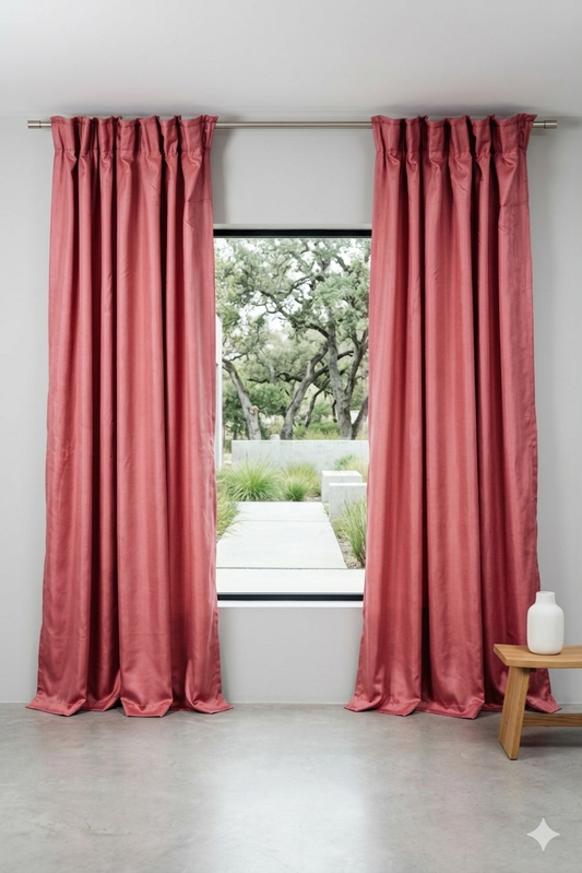 MICROFIBRE LINED CURTAIN - 230cm x 218cm