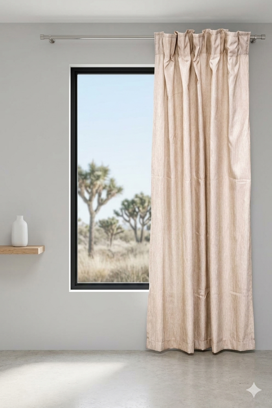 MODERN TEXTURED CURTAIN - 230cm X 218cm