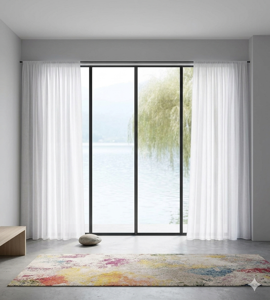 CRUSH VOILE CURTAIN (5m X 218cm)