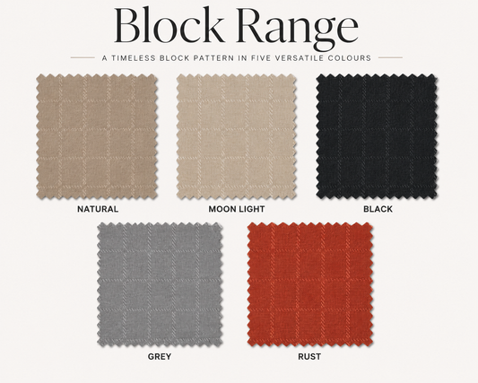Blocked Range Curtains - 230 x 218cm