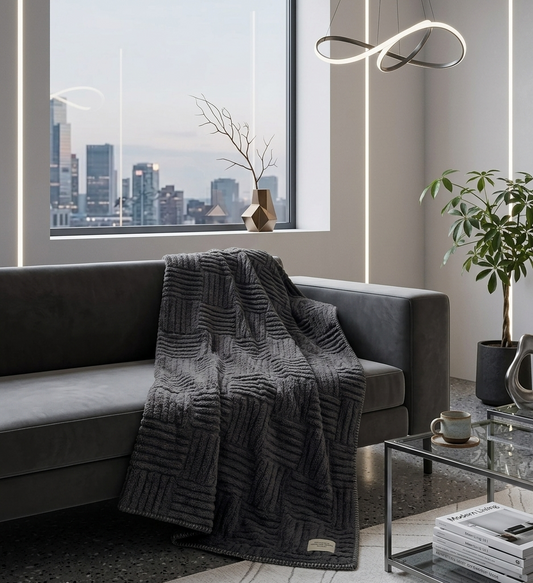 FLANNEL JACQUARD THROW 180x200