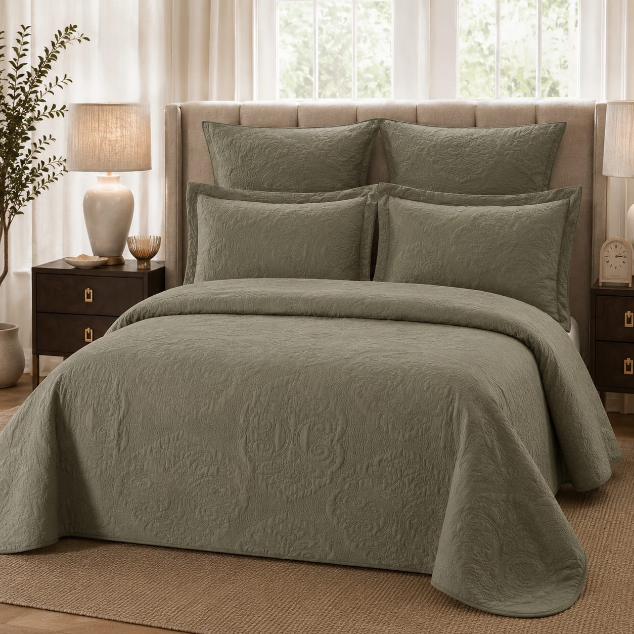 Microfiber Bedspread 5 Piece