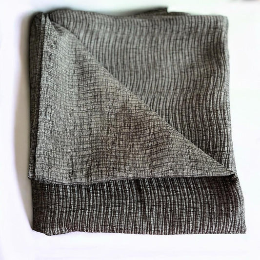 Crinkle Ash Grey Tablecloth 150cm x 250cm