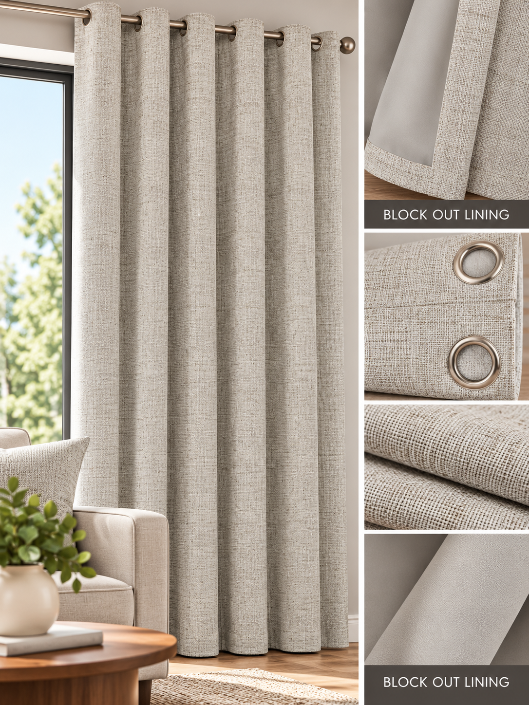 Jaquard Block Out Curtains