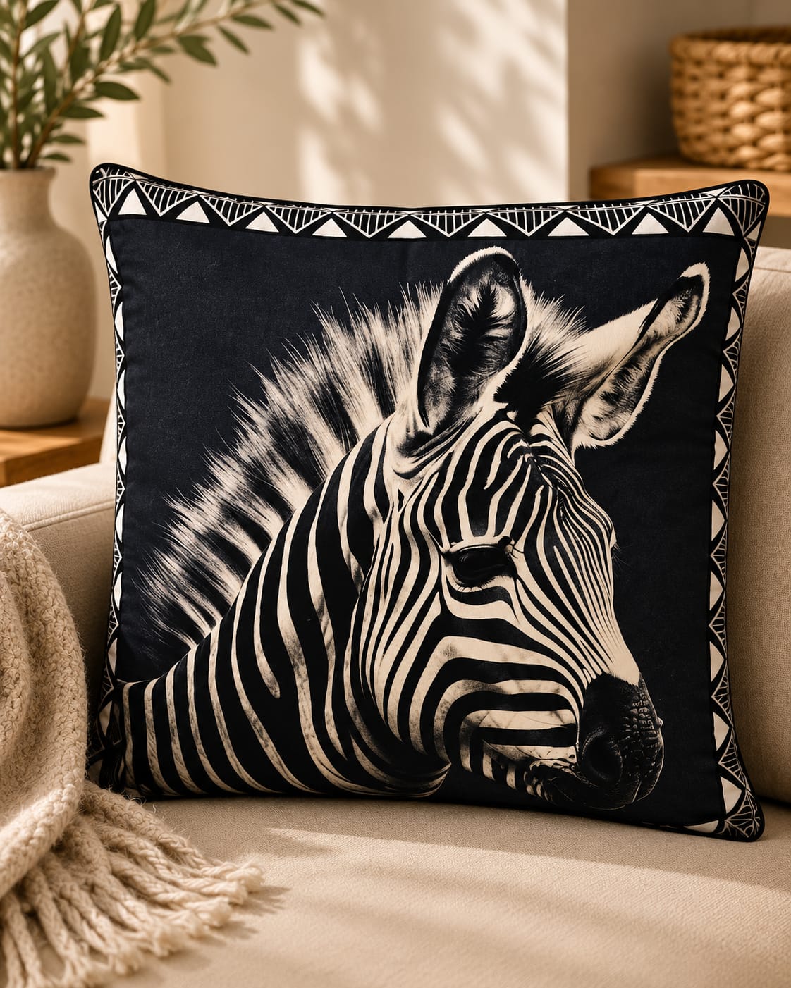 Scatter Cushion Cover Zebra
