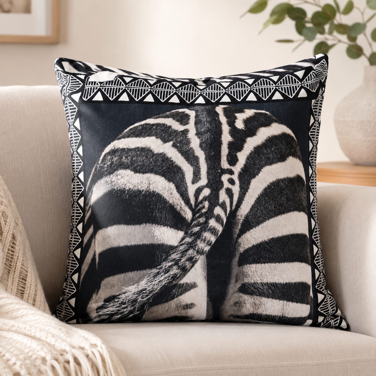 Scatter Cushion Cover Zebra