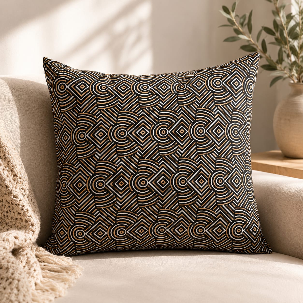 Scatter Cushion Cover Springbok Face
