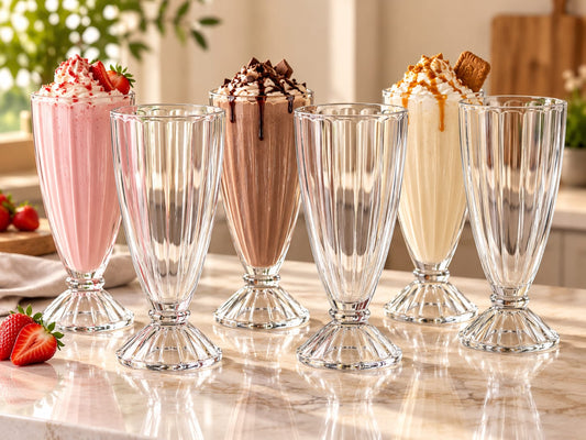 6 Piece Milkshake Glass Set