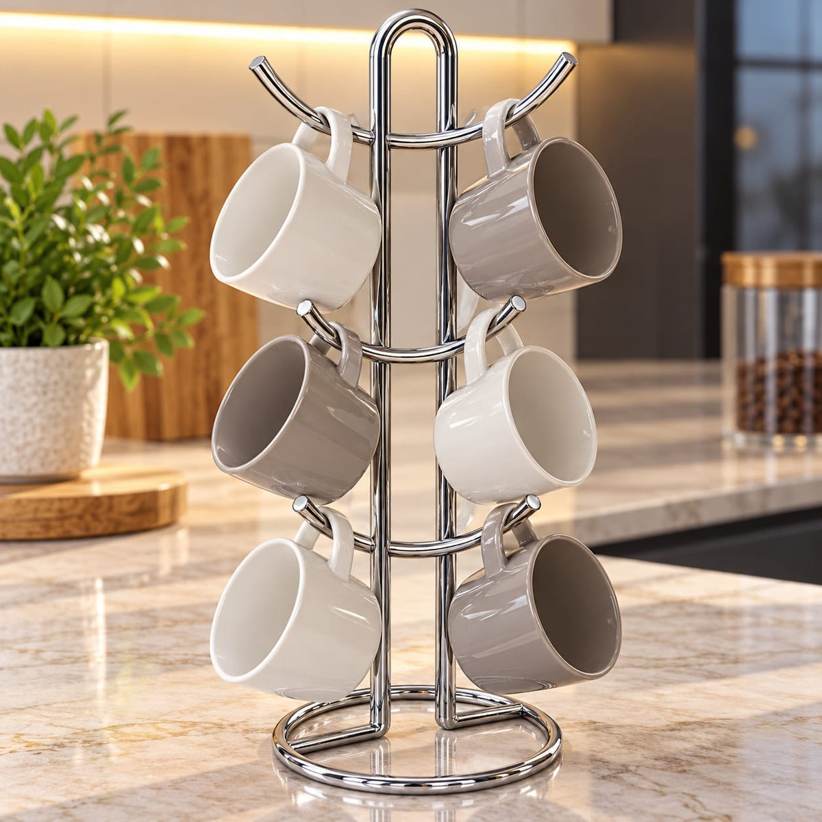 6 Cup Holder Stand