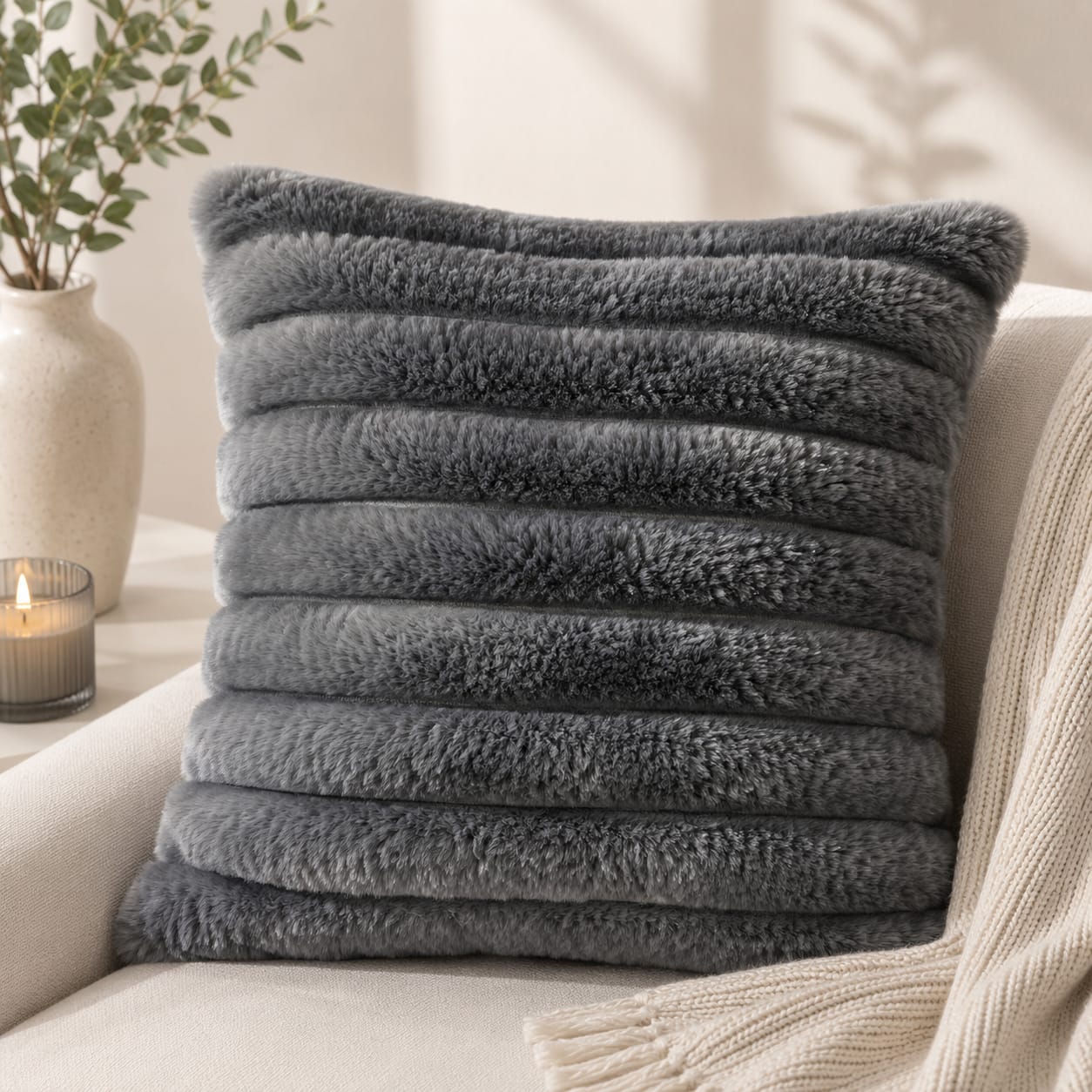 Fur Scatter Cushion Cover