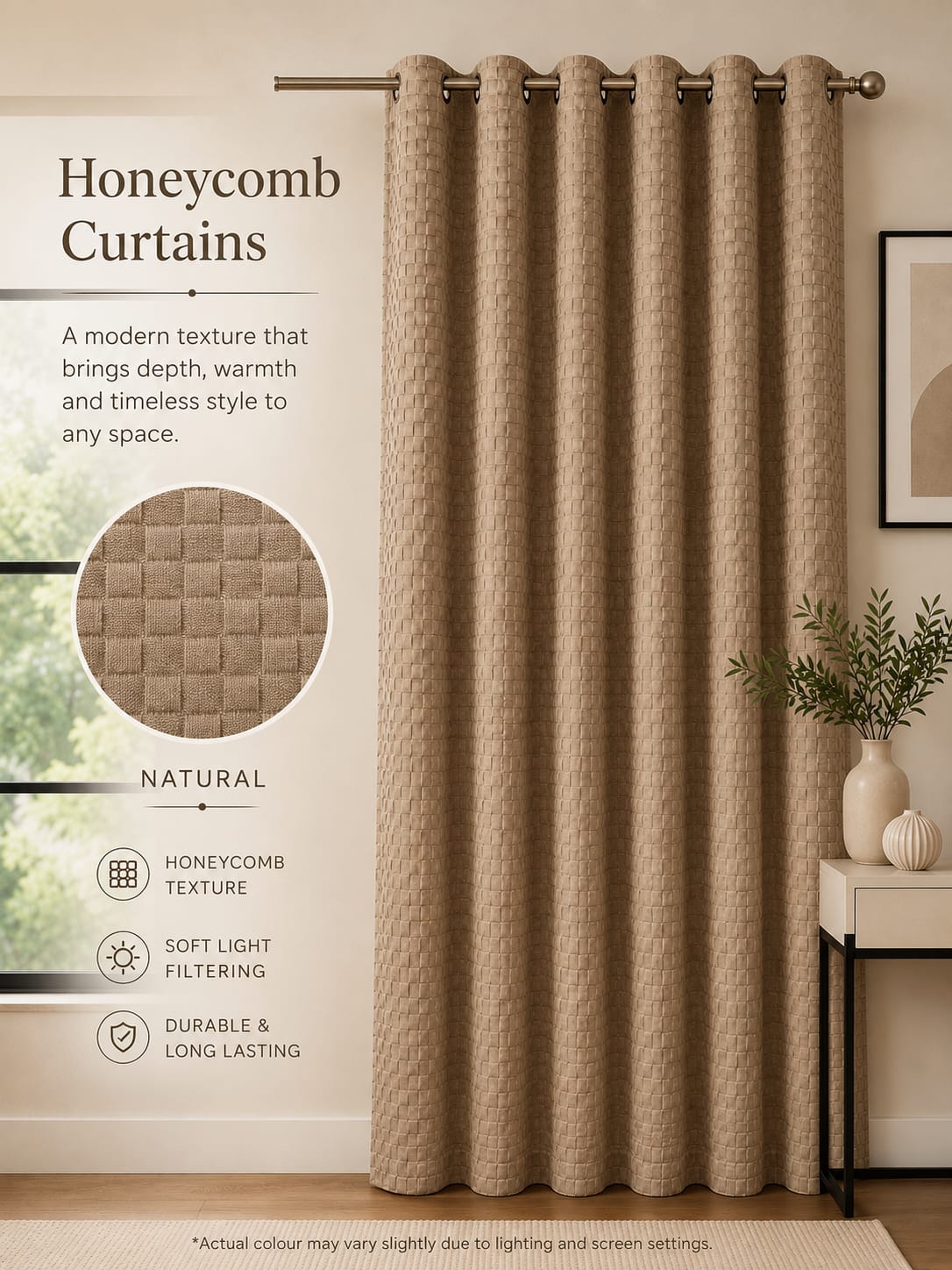 Honeycomb Lined Curtains